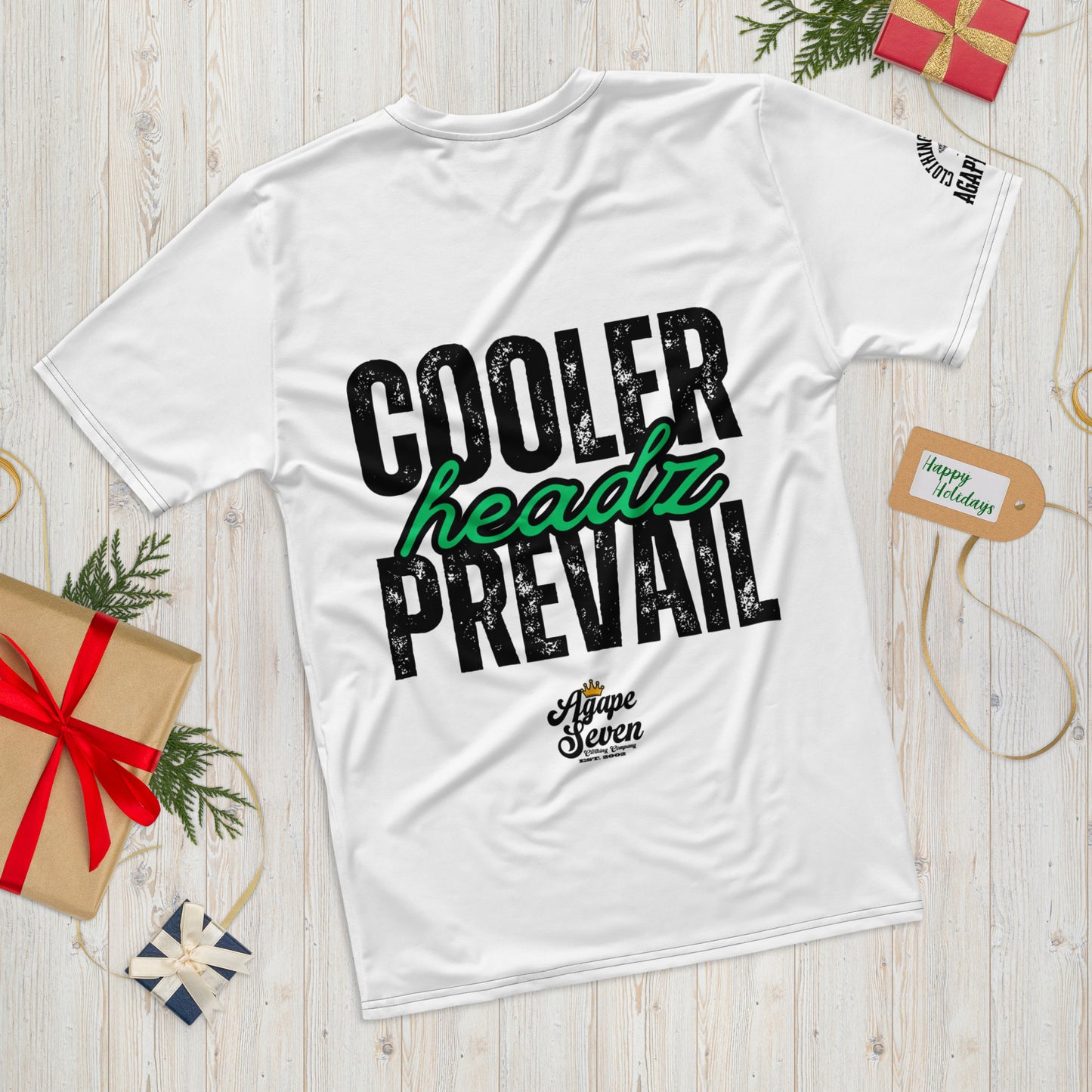 Cooler Heads Prevail T-shirt by Agape Seven, bold custom streetwear
