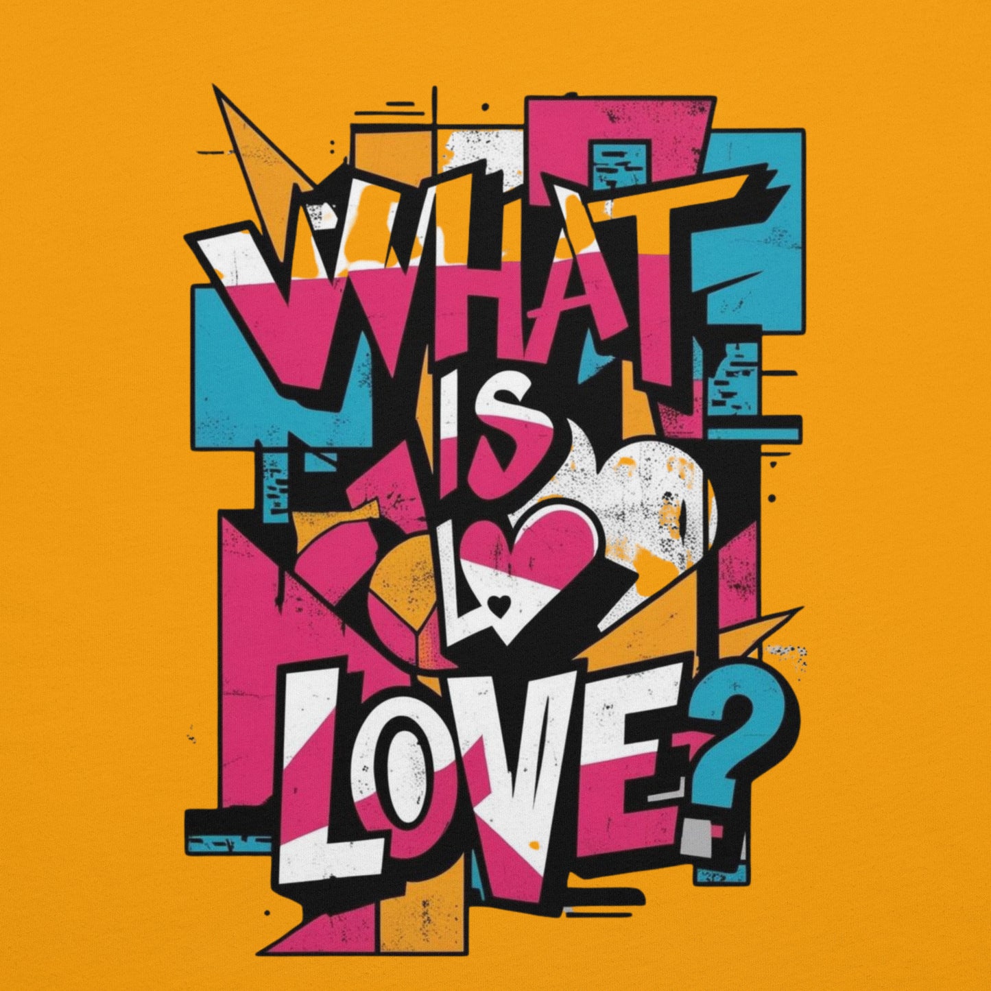 What Is Love tee by Agape Seven – bold and clean