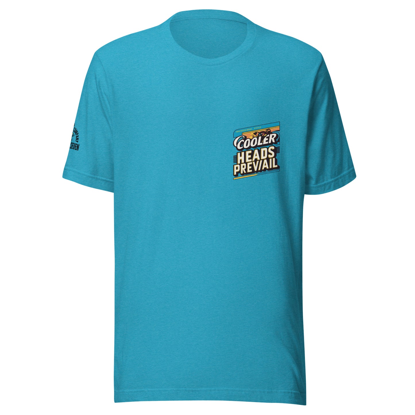 Agape Seven Cooler Heads Prevail tee, minimalist custom design