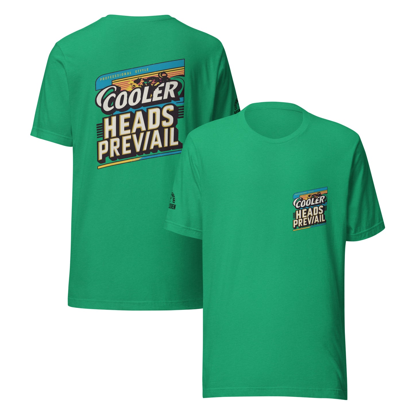 Agape Seven Cooler Heads Prevail tee, minimalist custom design