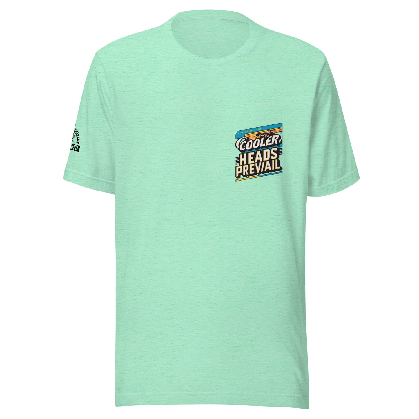 Agape Seven Cooler Heads Prevail tee, minimalist custom design