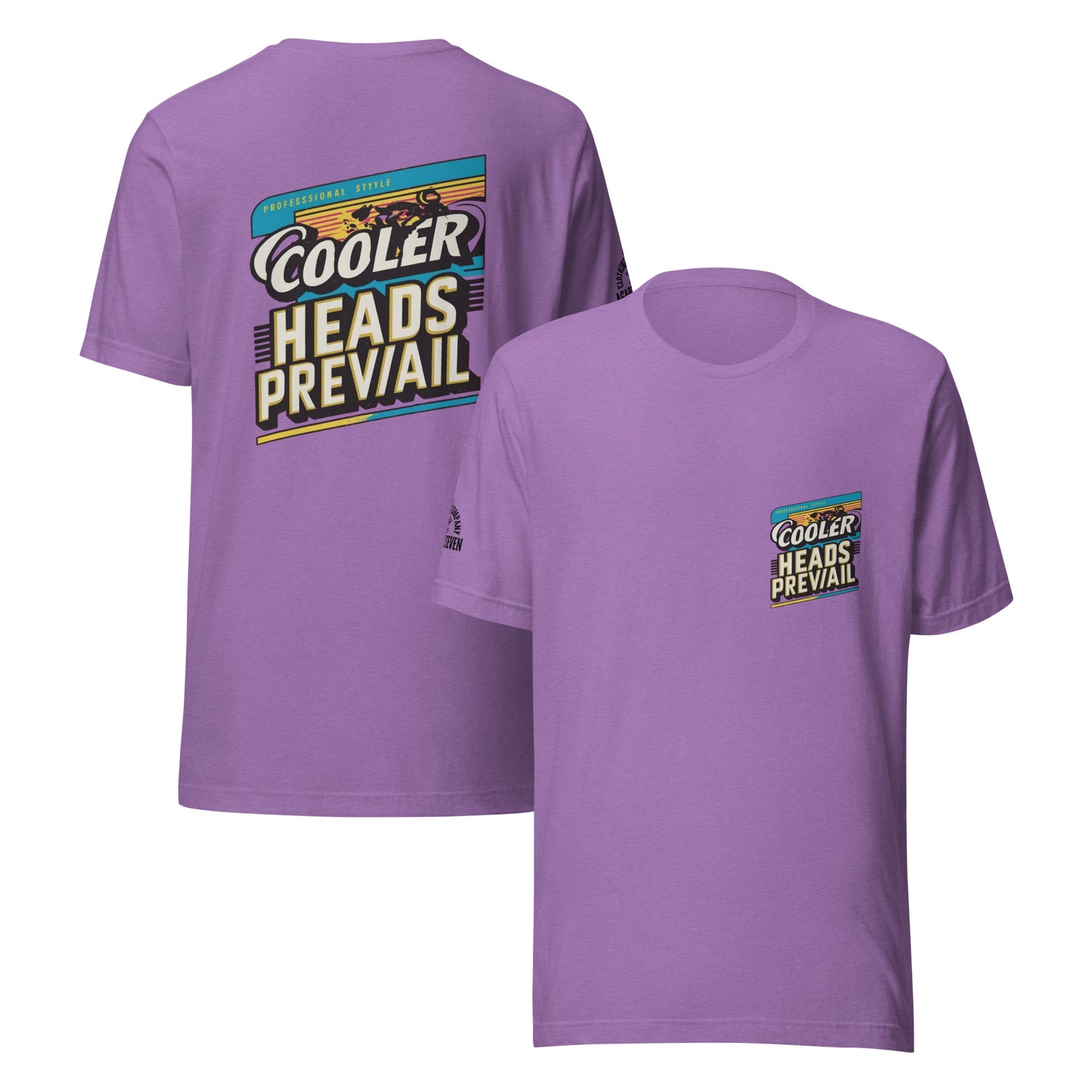 Agape Seven Cooler Heads Prevail tee, minimalist custom design