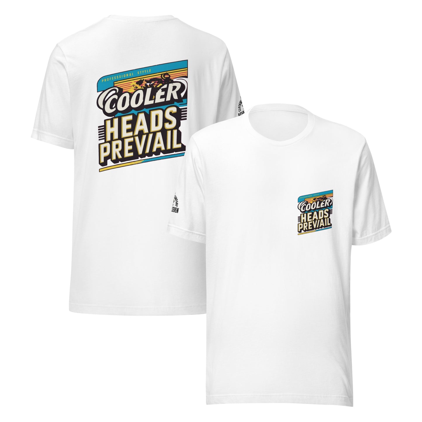 Agape Seven Cooler Heads Prevail tee, minimalist custom design