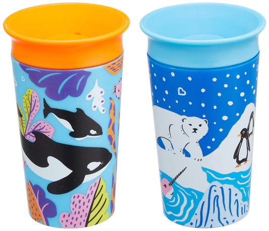 Munchkin 17424: 9Oz Miracle 360° Wildlove Sippy Cup - 2Pk (Assorted) - Agape Seven Clothing Company