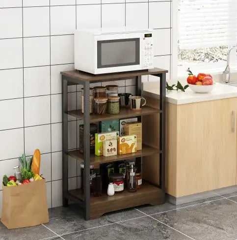Storage Shelves,Flower Shelves, Book Shelf,Shelving Unit, Adjustable Foot Pads, For Living Room, Bedroom, Home Office Color  Wild Oak - Agape Seven Clothing Company