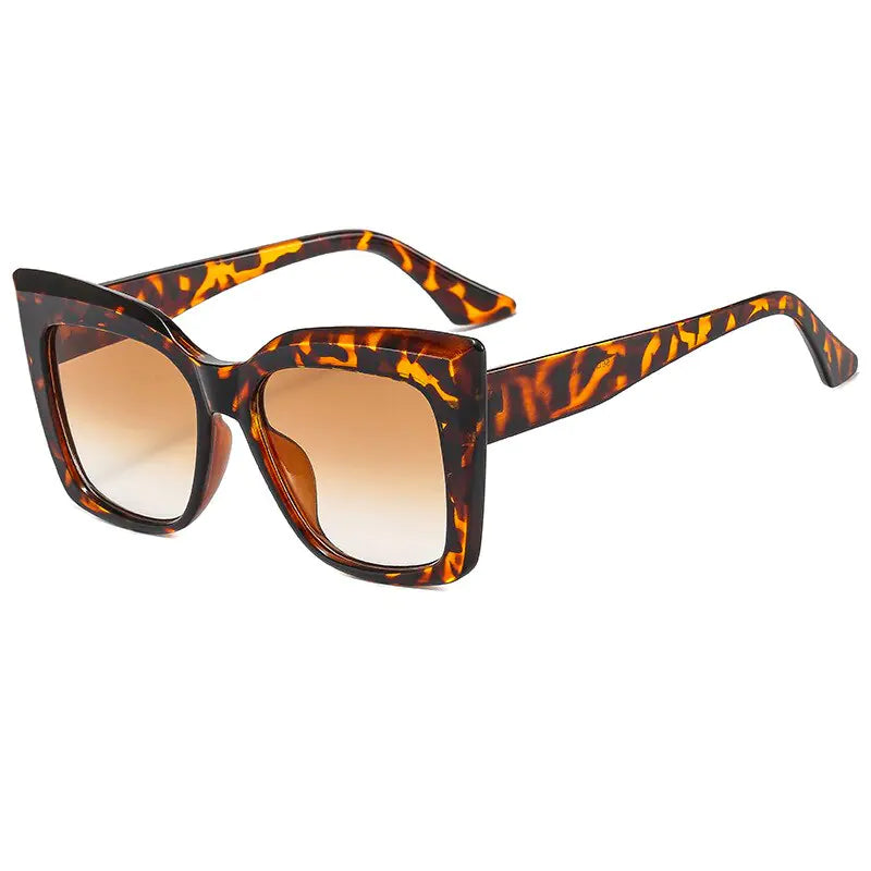 Rectangle Big Frame Cat Eye Sunglasses - Agape Seven Clothing Company