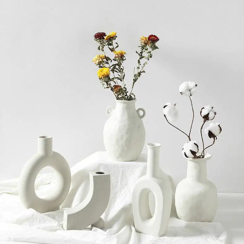 White Porcelain Vases - Agape Seven Clothing Company