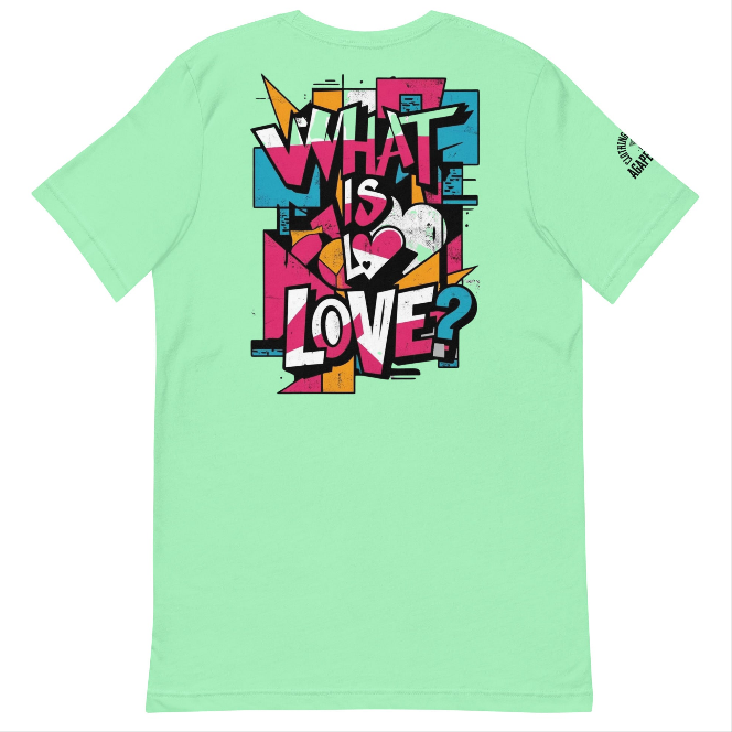 Divine reflection in fabric – Agape Seven’s What Is Love tee