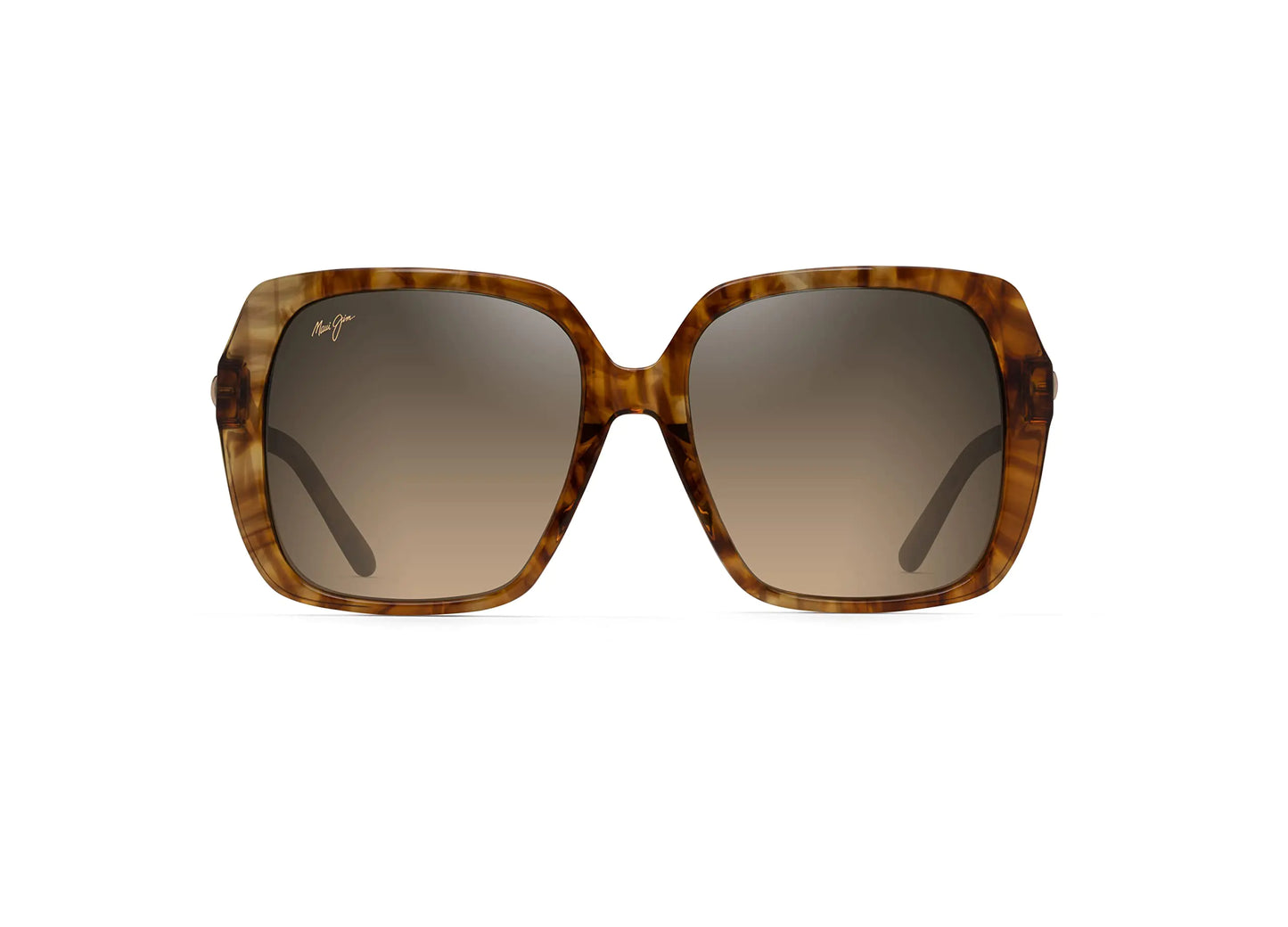 Maui Jim Womens Poolside Polarized Fashion Sunglasses Caramel Tiger/HCL® Bronze Medium - Agape Seven Clothing Company