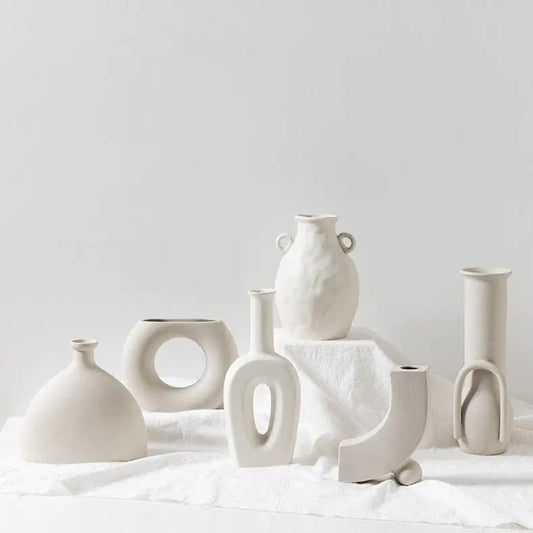 White Porcelain Vases - Agape Seven Clothing Company