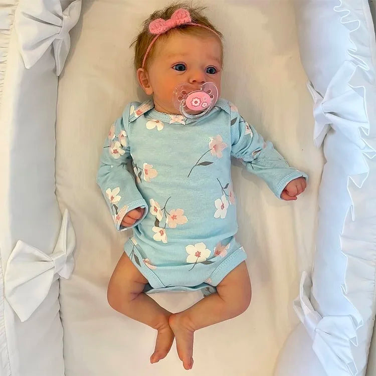 18Inch Already Finished Reborn Baby Doll Felicia Adorable Girl Lifelike Doll 3D Skin Tone Veins Doll Gift With Doll Accessories - Agape Seven Clothing Company