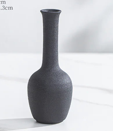 Frosted Black Ceramic Vases - Agape Seven Clothing Company