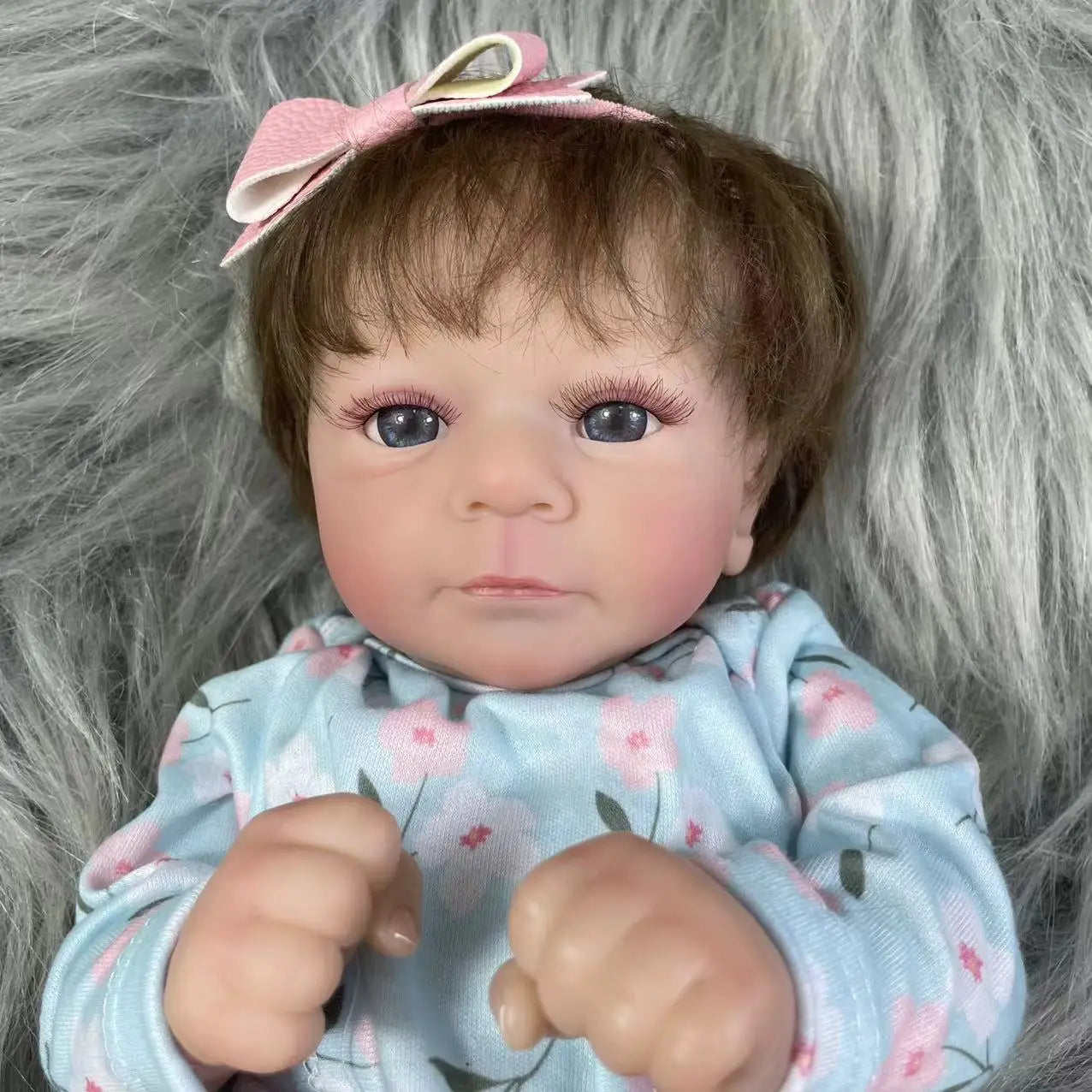 18Inch Already Finished Reborn Baby Doll Felicia Adorable Girl Lifelike Doll 3D Skin Tone Veins Doll Gift With Doll Accessories - Agape Seven Clothing Company