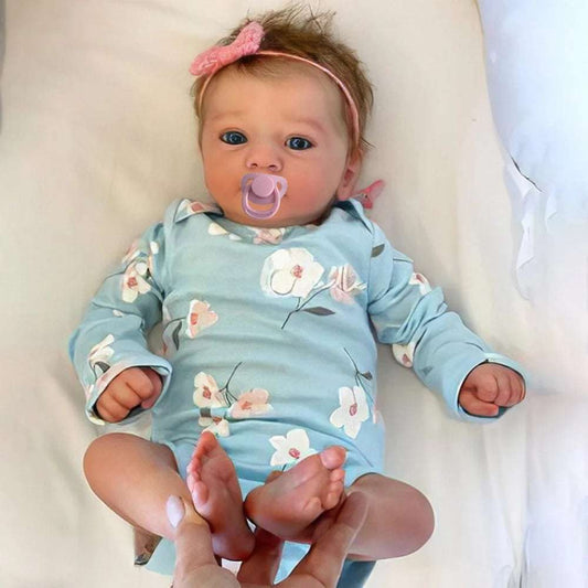 18Inch Already Finished Reborn Baby Doll Felicia Adorable Girl Lifelike Doll 3D Skin Tone Veins Doll Gift With Doll Accessories - Agape Seven Clothing Company