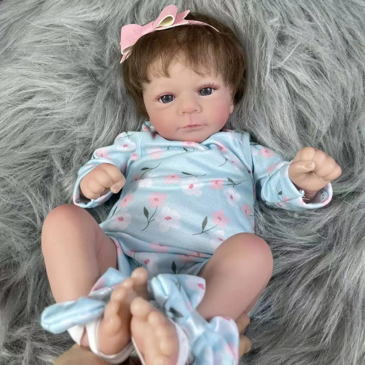 18Inch Already Finished Reborn Baby Doll Felicia Adorable Girl Lifelike Doll 3D Skin Tone Veins Doll Gift With Doll Accessories - Agape Seven Clothing Company