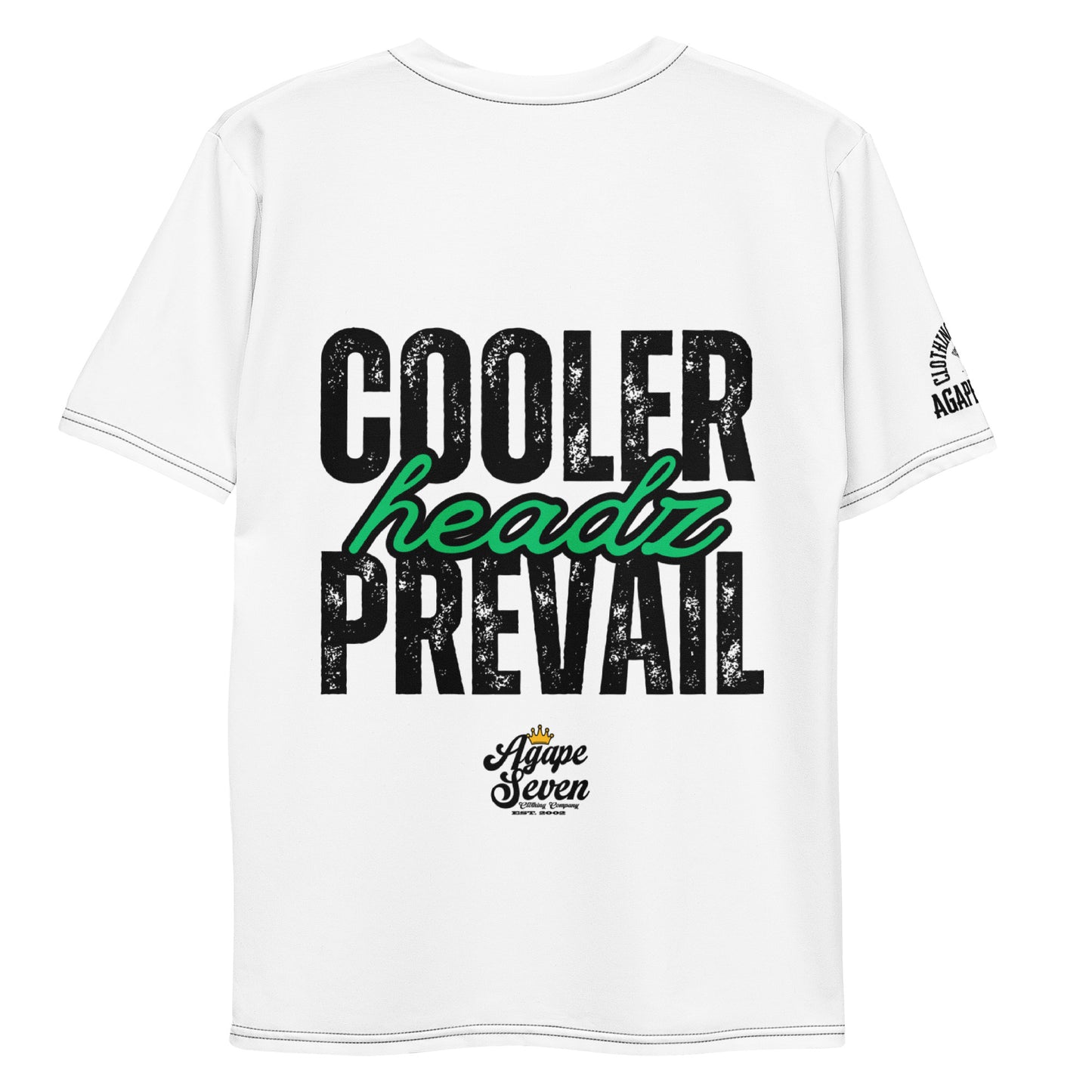 Cooler Heads Prevail T-shirt by Agape Seven, bold custom streetwear