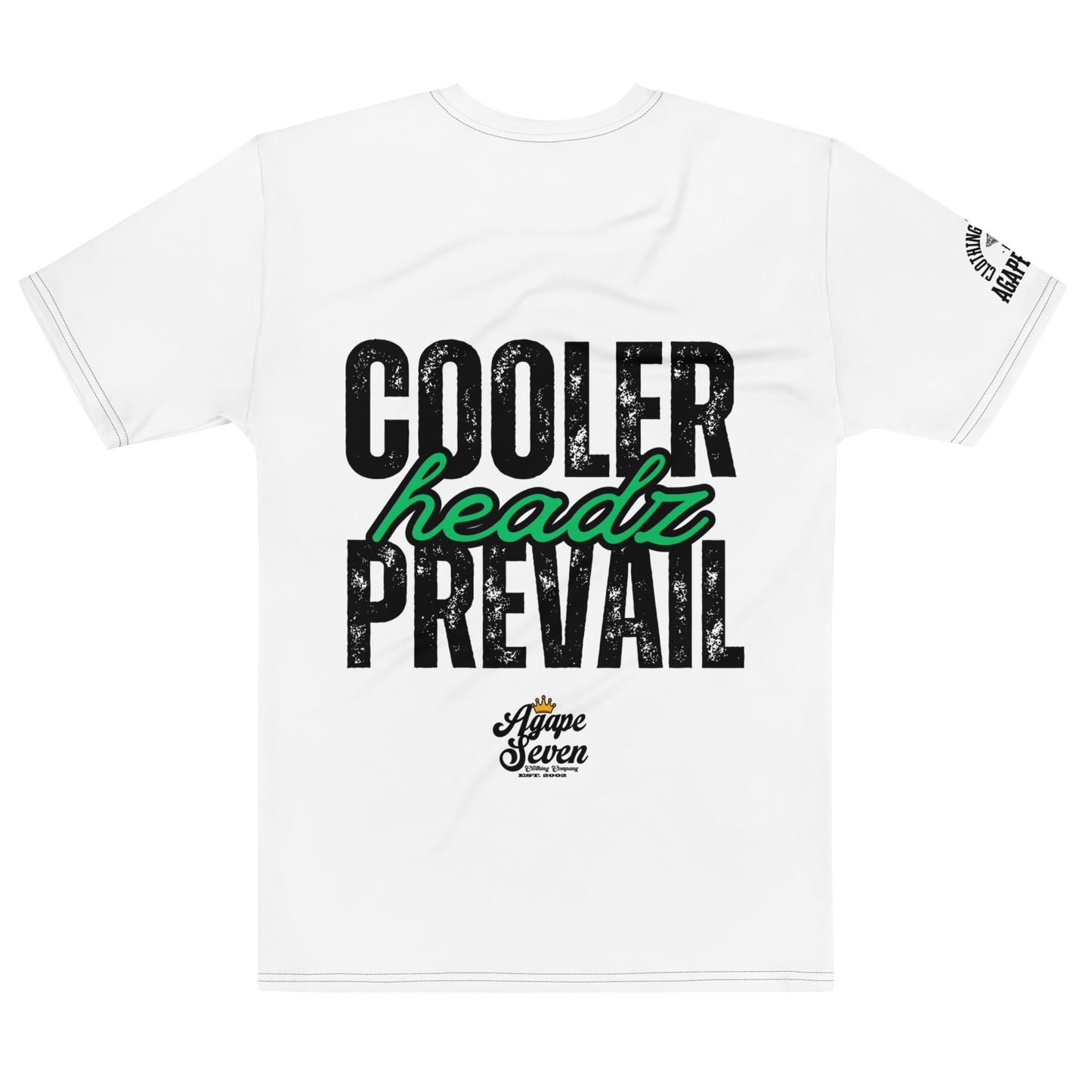 Cooler Heads Prevail T-shirt by Agape Seven, bold custom streetwear