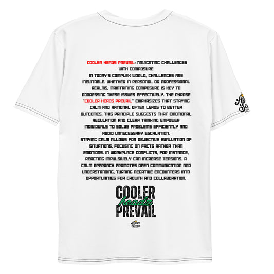 Agape Seven graphic tee – Cooler Heads Prevail message