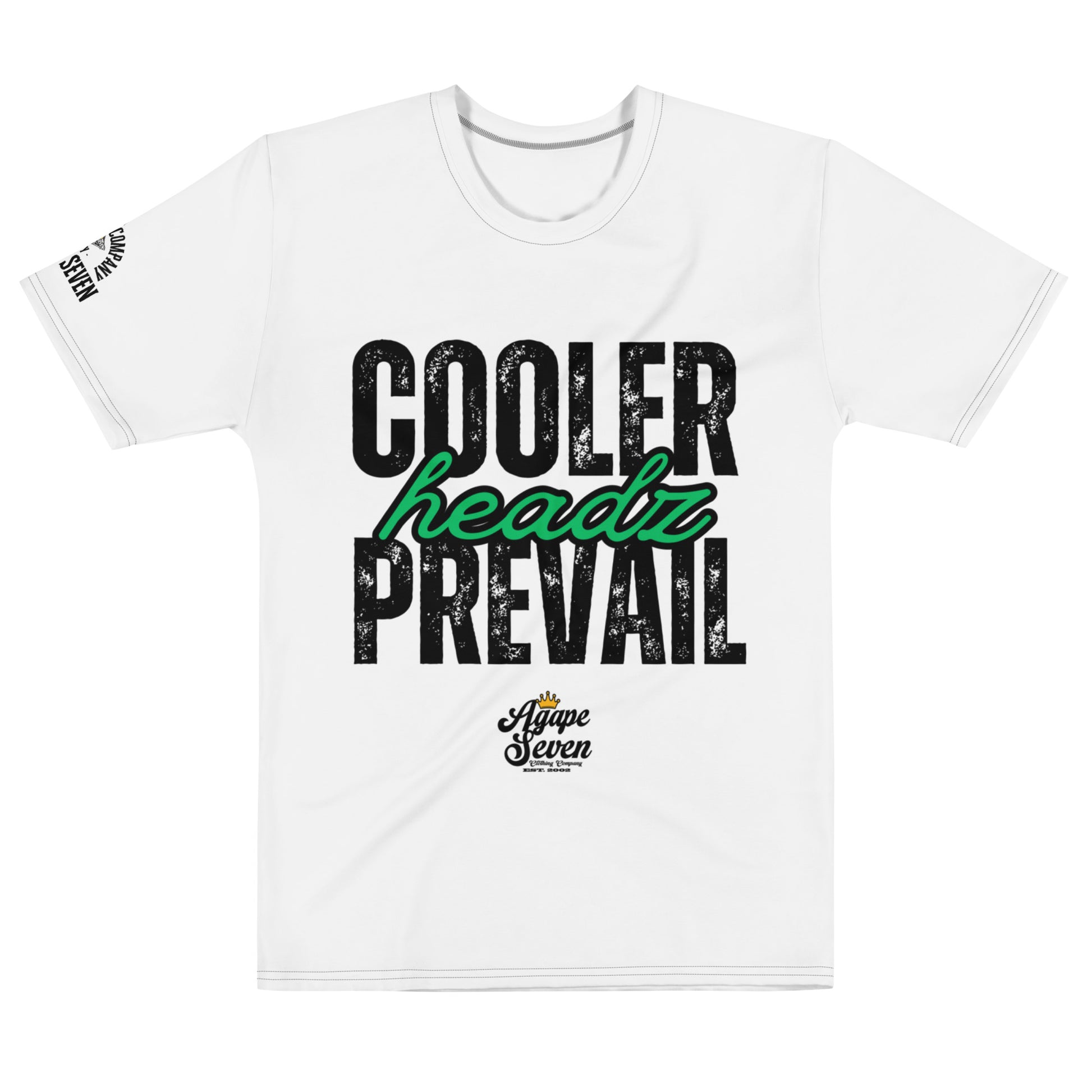 Agape Seven Cooler Heads Prevail tee, minimalist custom design