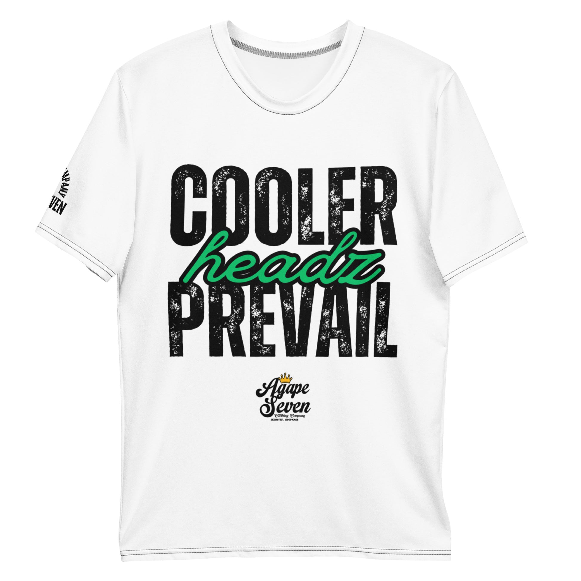 Cooler Heads Prevail T-shirt by Agape Seven, bold custom streetwear