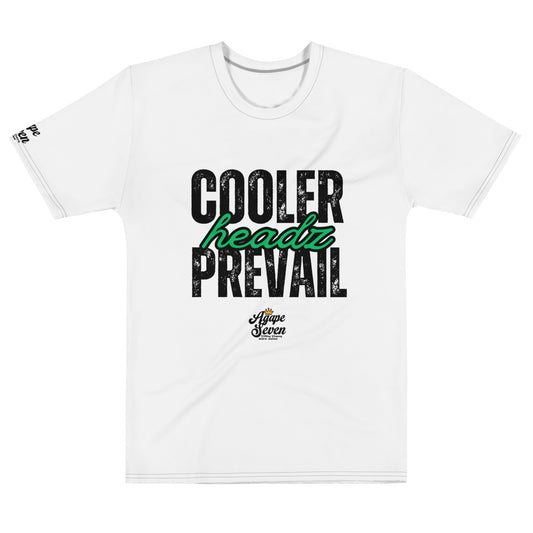 Street-smart slogan tee – Cooler Heads Prevail by Agape Seven
