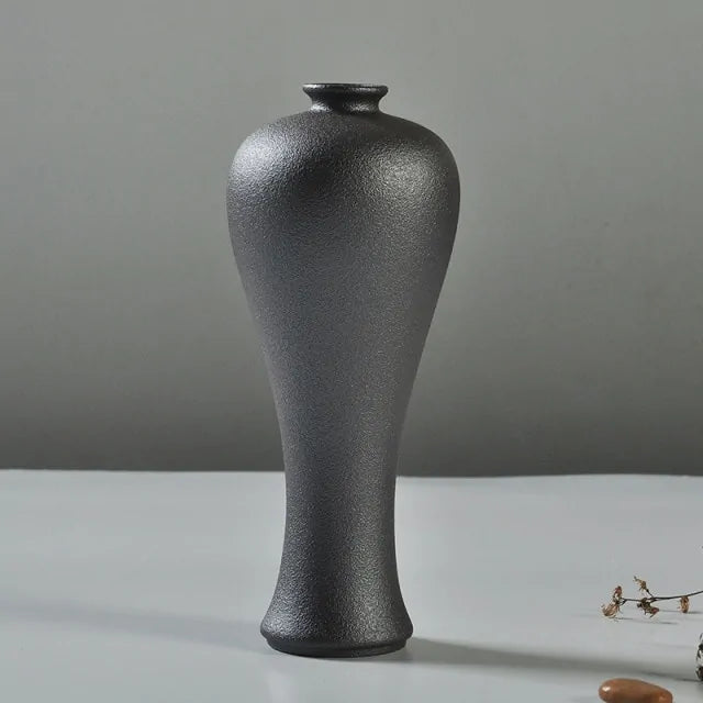 Frosted Black Ceramic Vases - Agape Seven Clothing Company