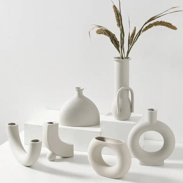 White Porcelain Vases - Agape Seven Clothing Company