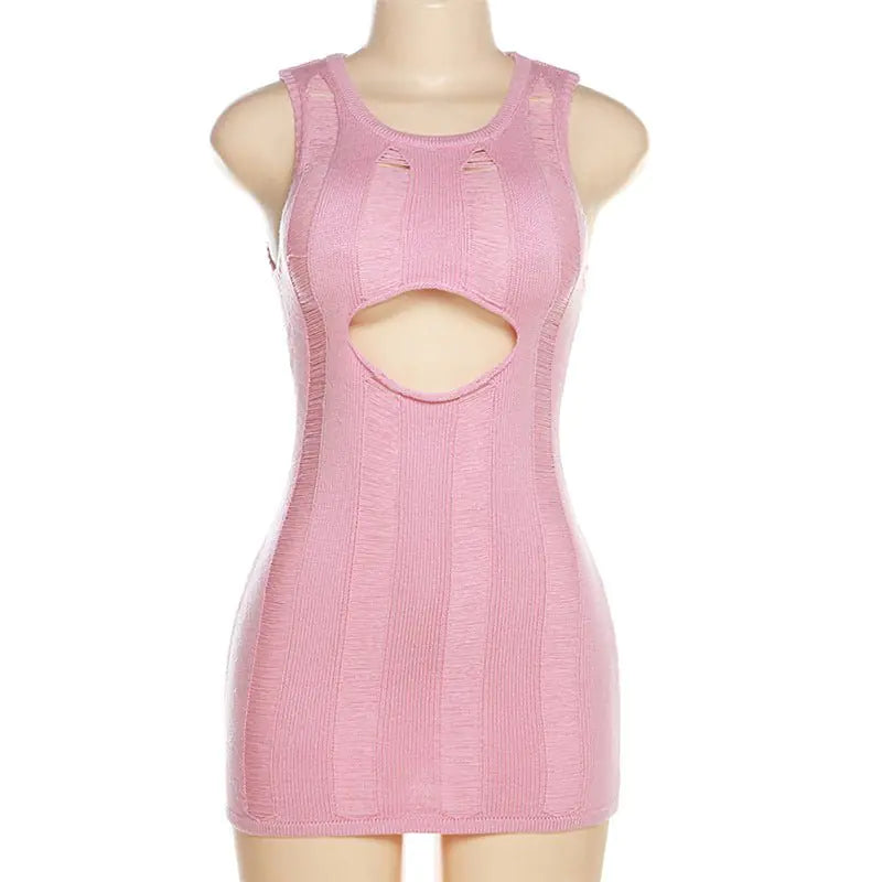 Camilla Crochet Cutout Sleeveless Mini Dress - Agape Seven Clothing Company