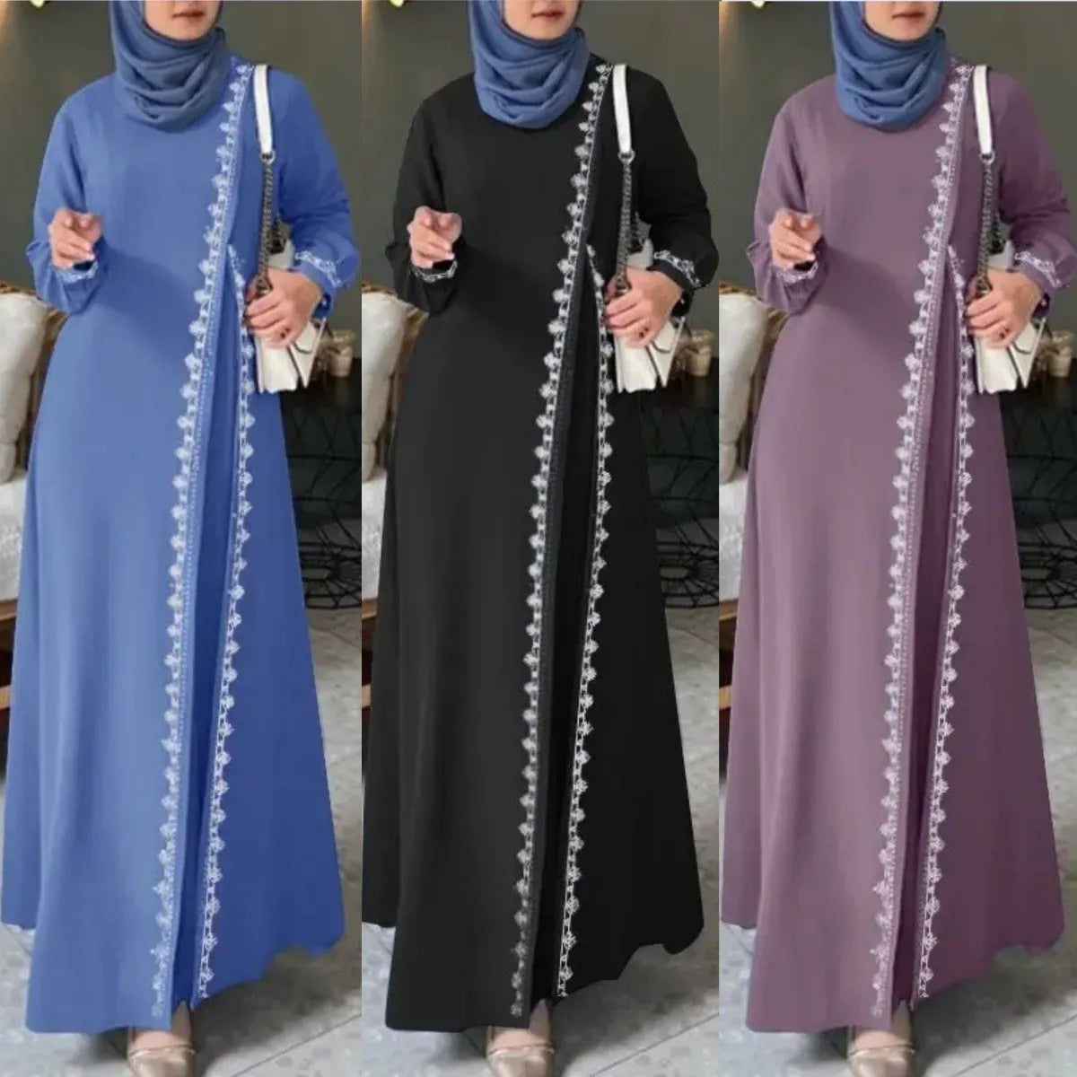 Fashion Long Sleeve Lace Crochet Vest Women's Spring Leisure Dress - Agape Seven Clothing Company