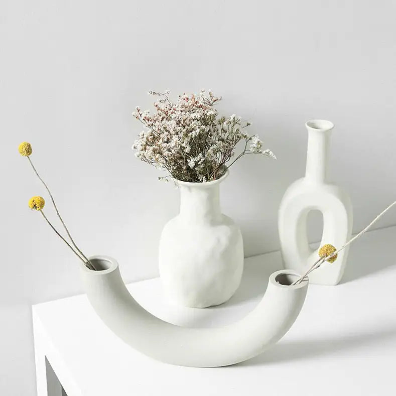 White Porcelain Vases - Agape Seven Clothing Company