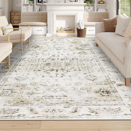 Homcomoda Washable Area Rugs 8x10 Distressed Area Rugs for Living Room Non Slip Printed Floor Carpets for Living Room Bedrom Dining Room - Agape Seven Clothing Company