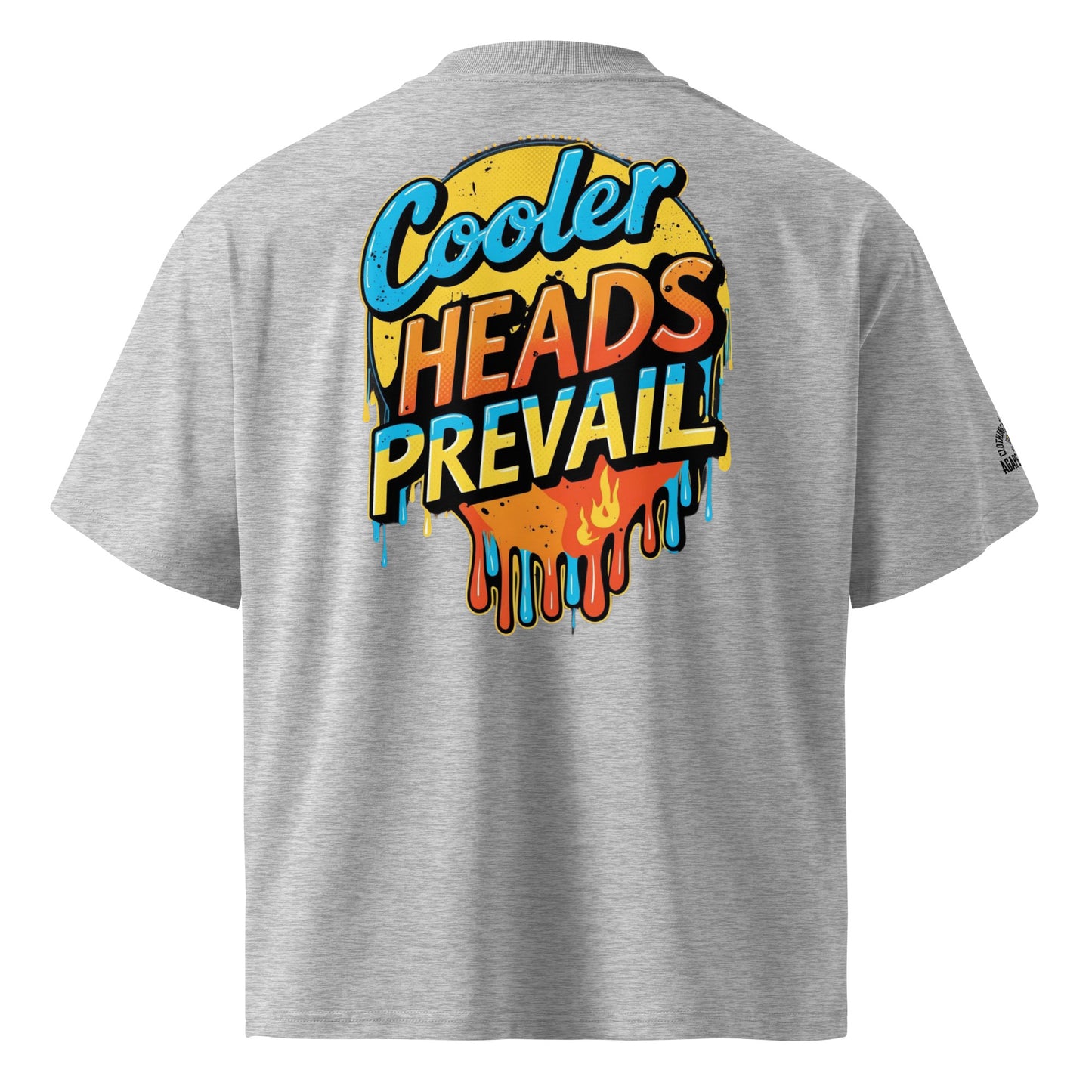 Street-smart slogan tee – Cooler Heads Prevail by Agape Seven