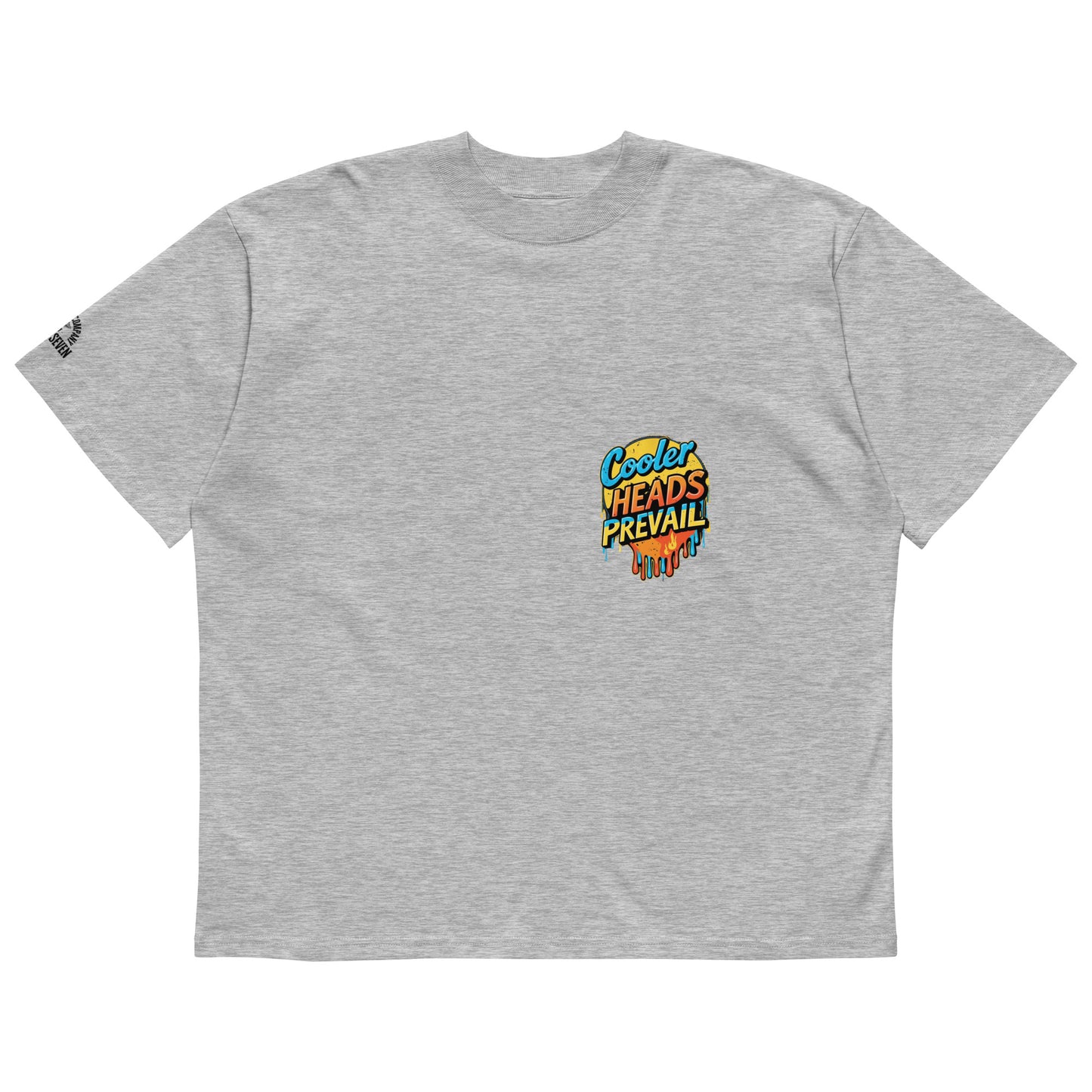 Street-smart slogan tee – Cooler Heads Prevail by Agape Seven