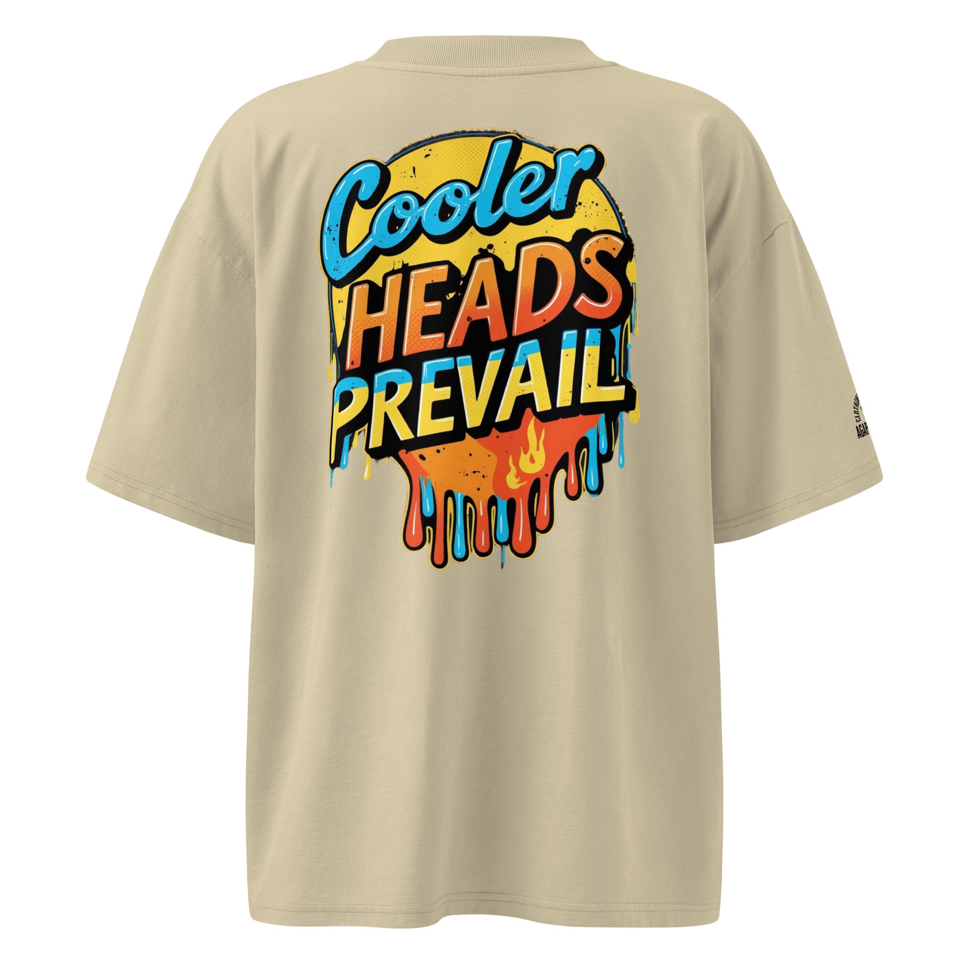 Street-smart slogan tee – Cooler Heads Prevail by Agape Seven