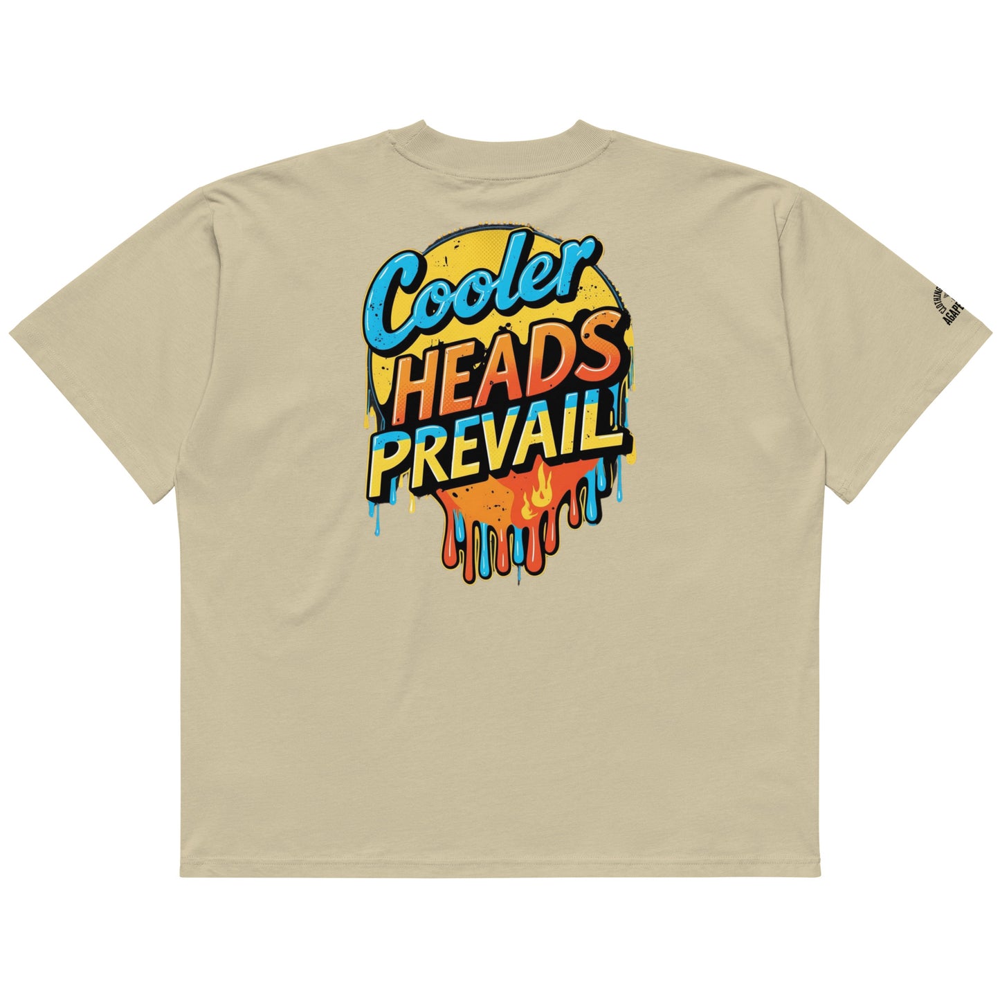 Street-smart slogan tee – Cooler Heads Prevail by Agape Seven