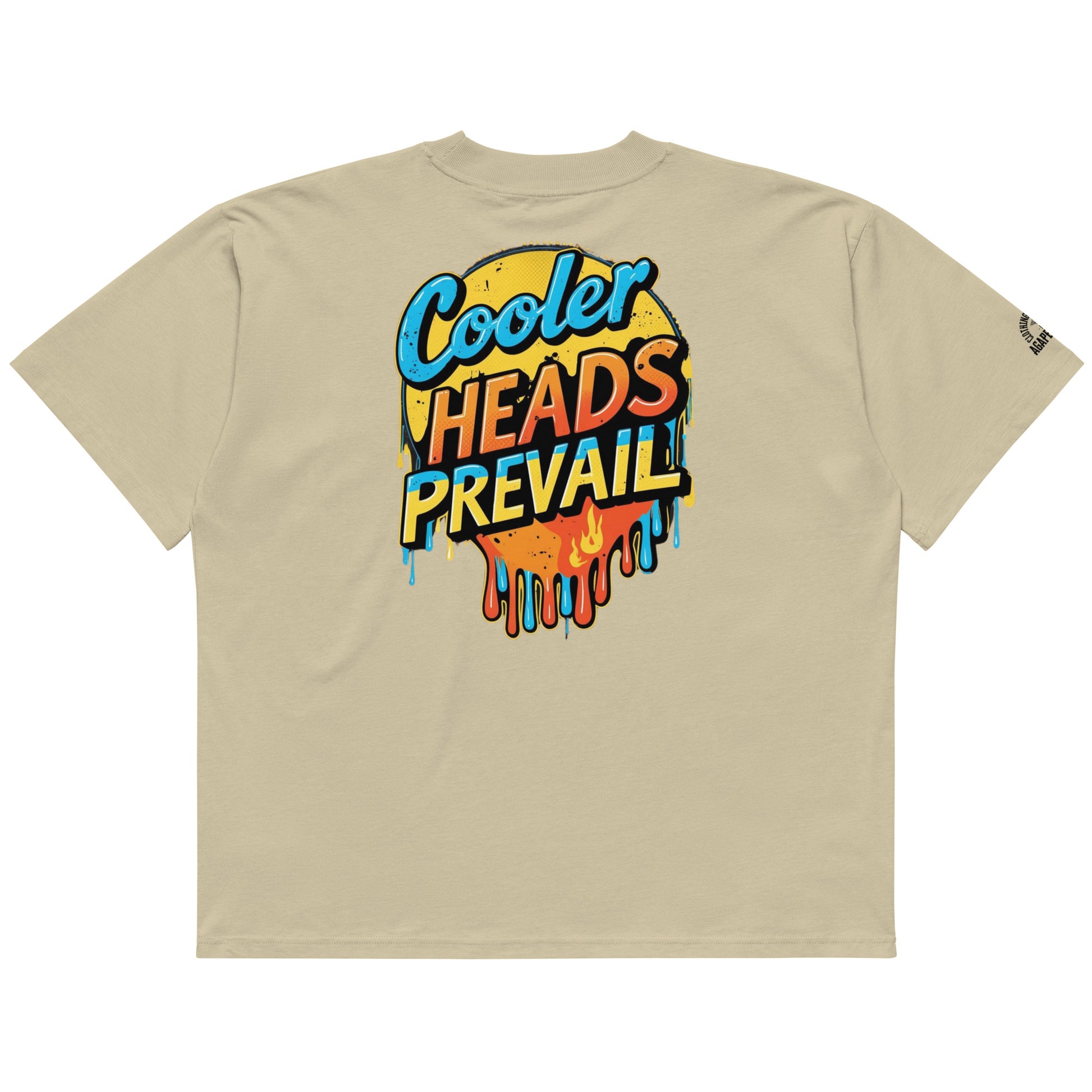 Street-smart slogan tee – Cooler Heads Prevail by Agape Seven