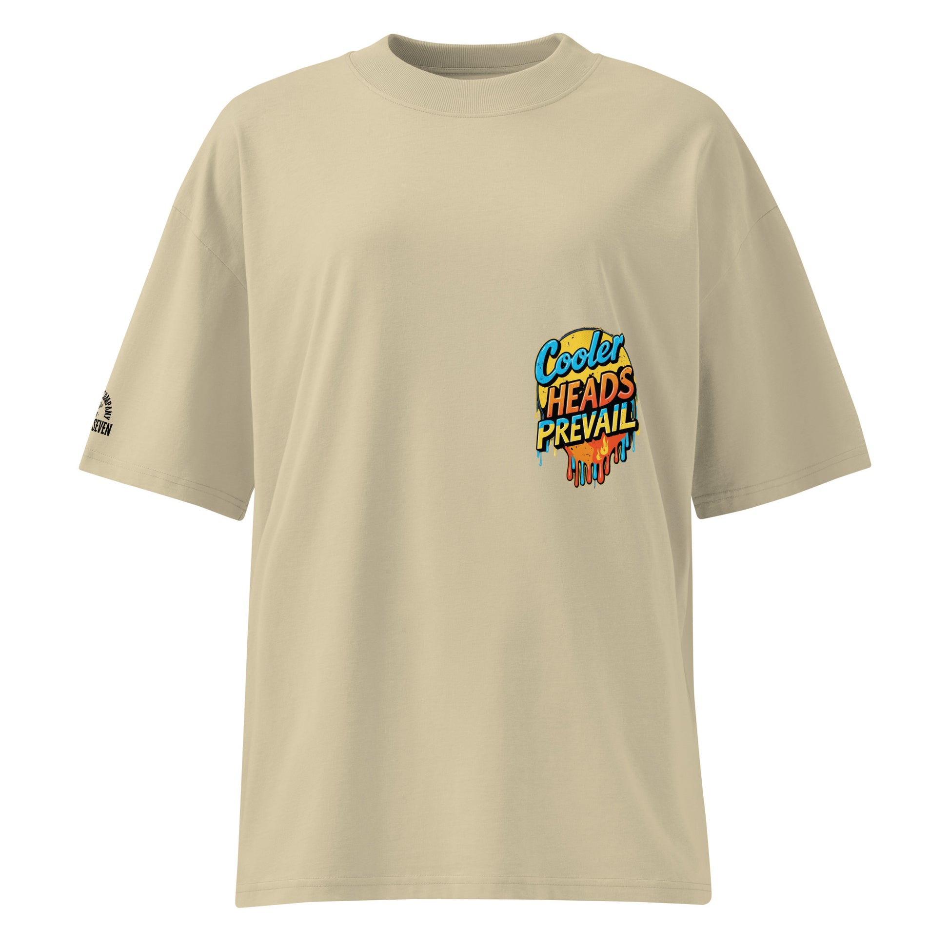 Street-smart slogan tee – Cooler Heads Prevail by Agape Seven