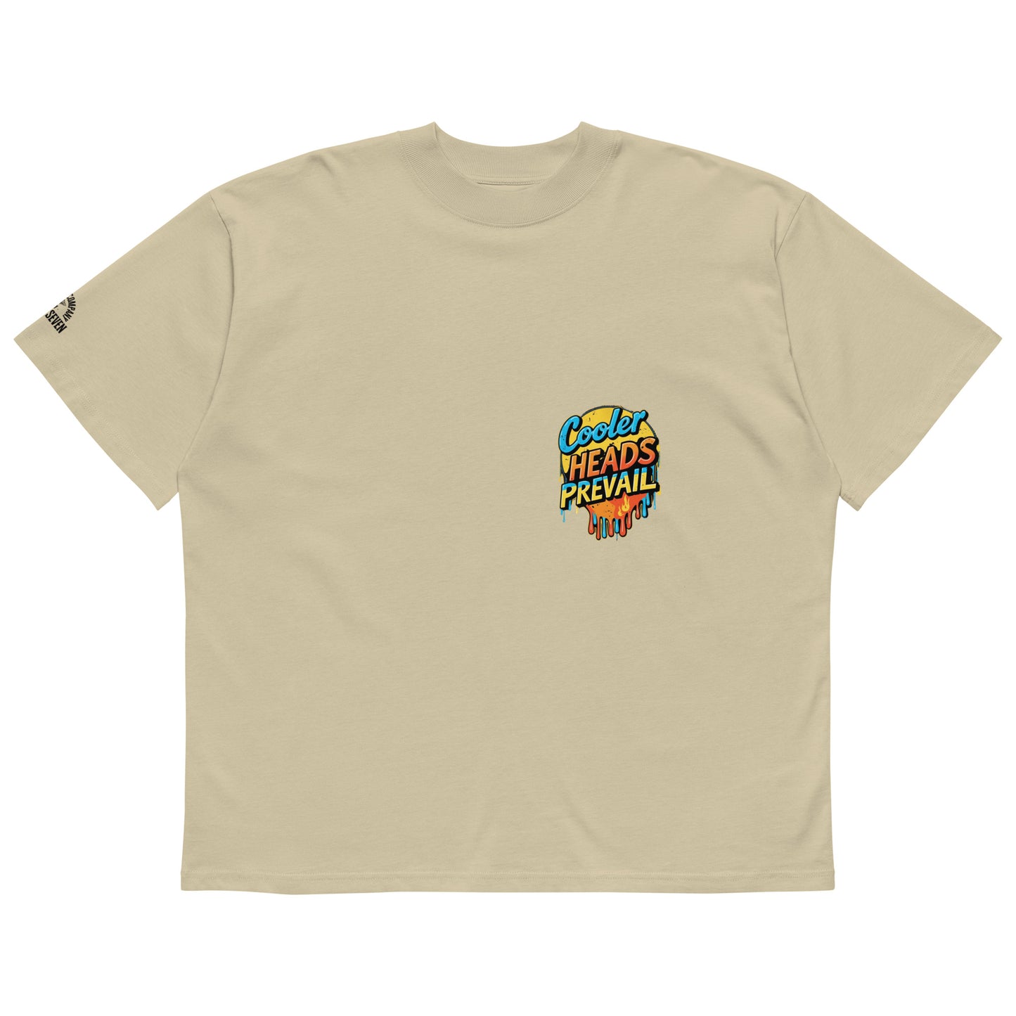Street-smart slogan tee – Cooler Heads Prevail by Agape Seven