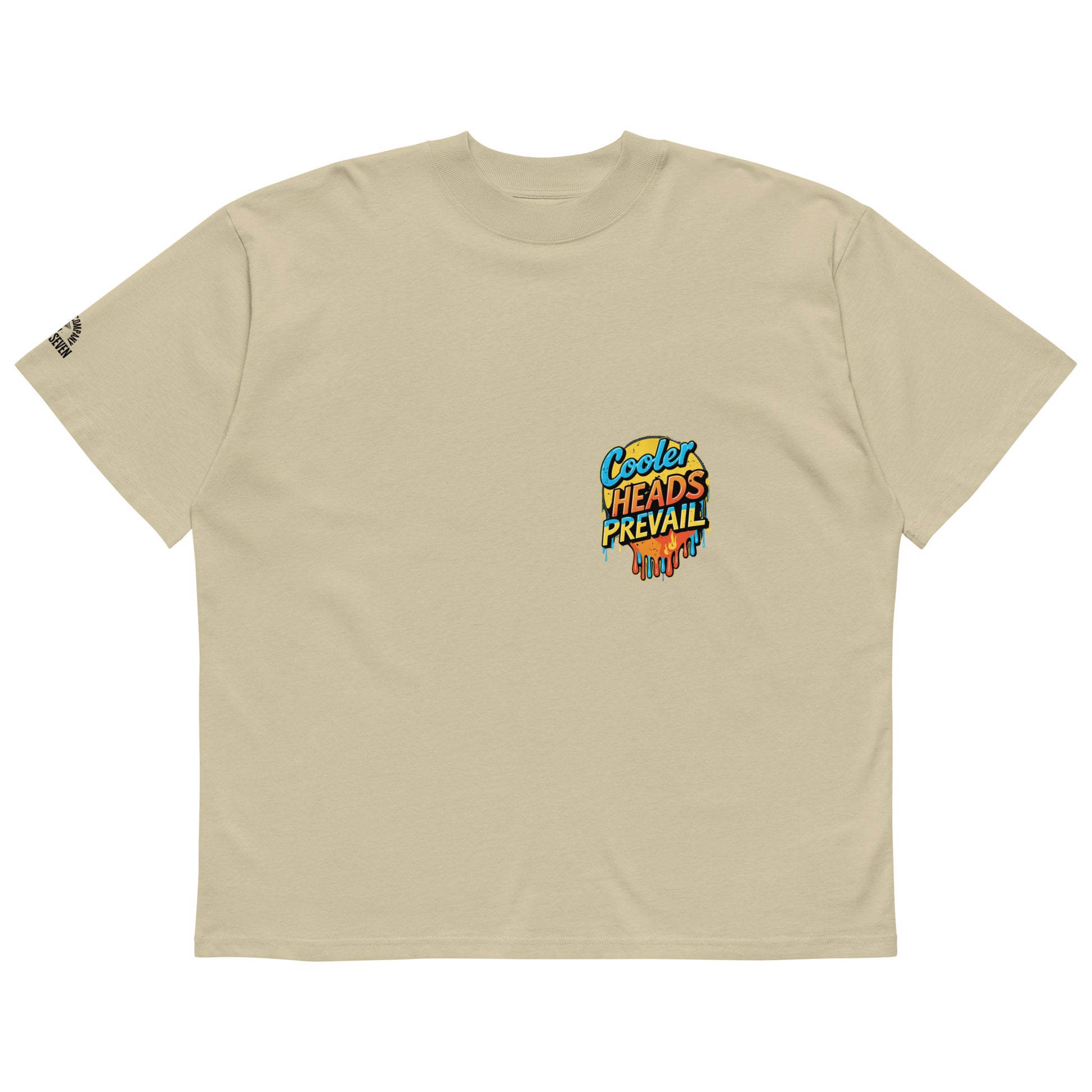 Street-smart slogan tee – Cooler Heads Prevail by Agape Seven