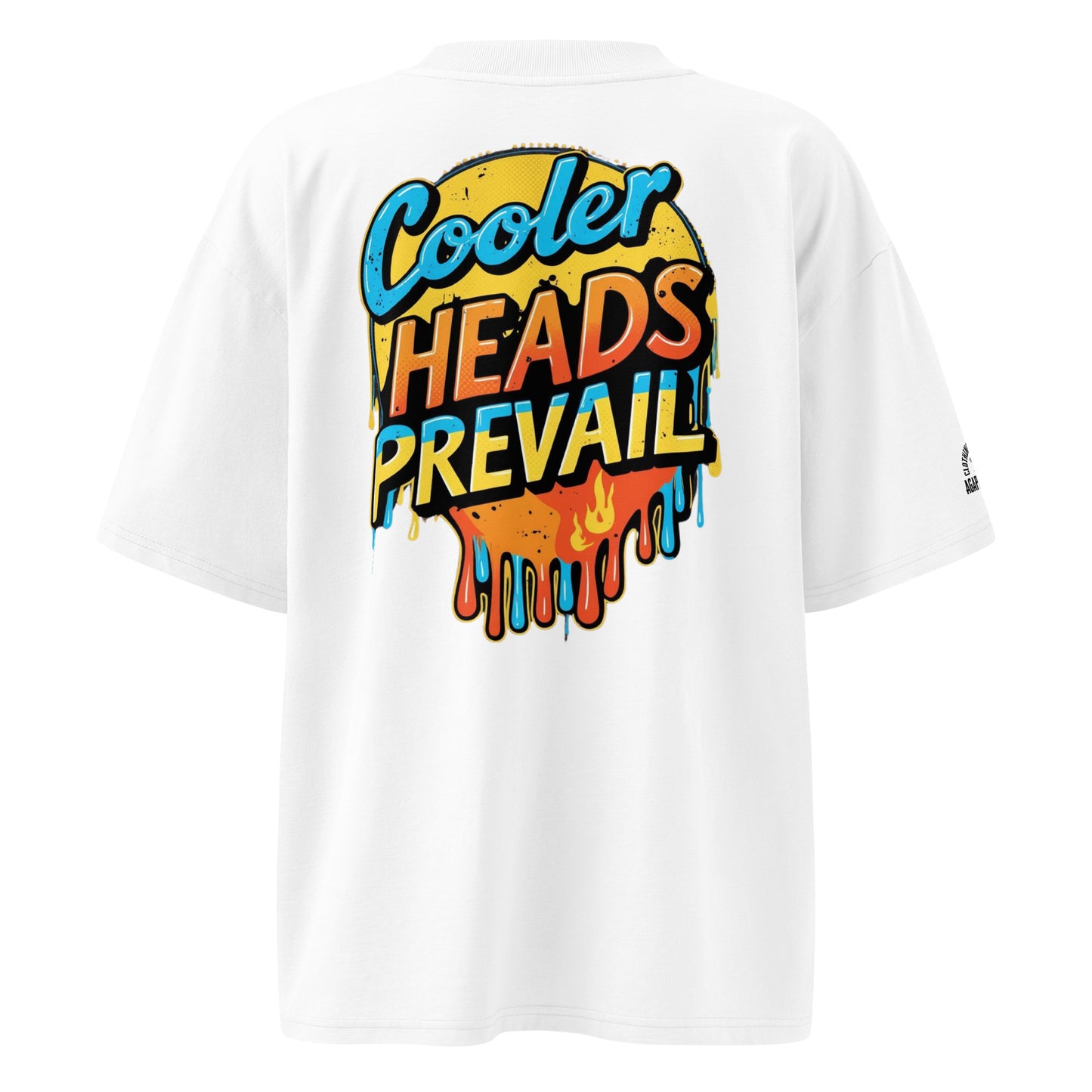 Street-smart slogan tee – Cooler Heads Prevail by Agape Seven
