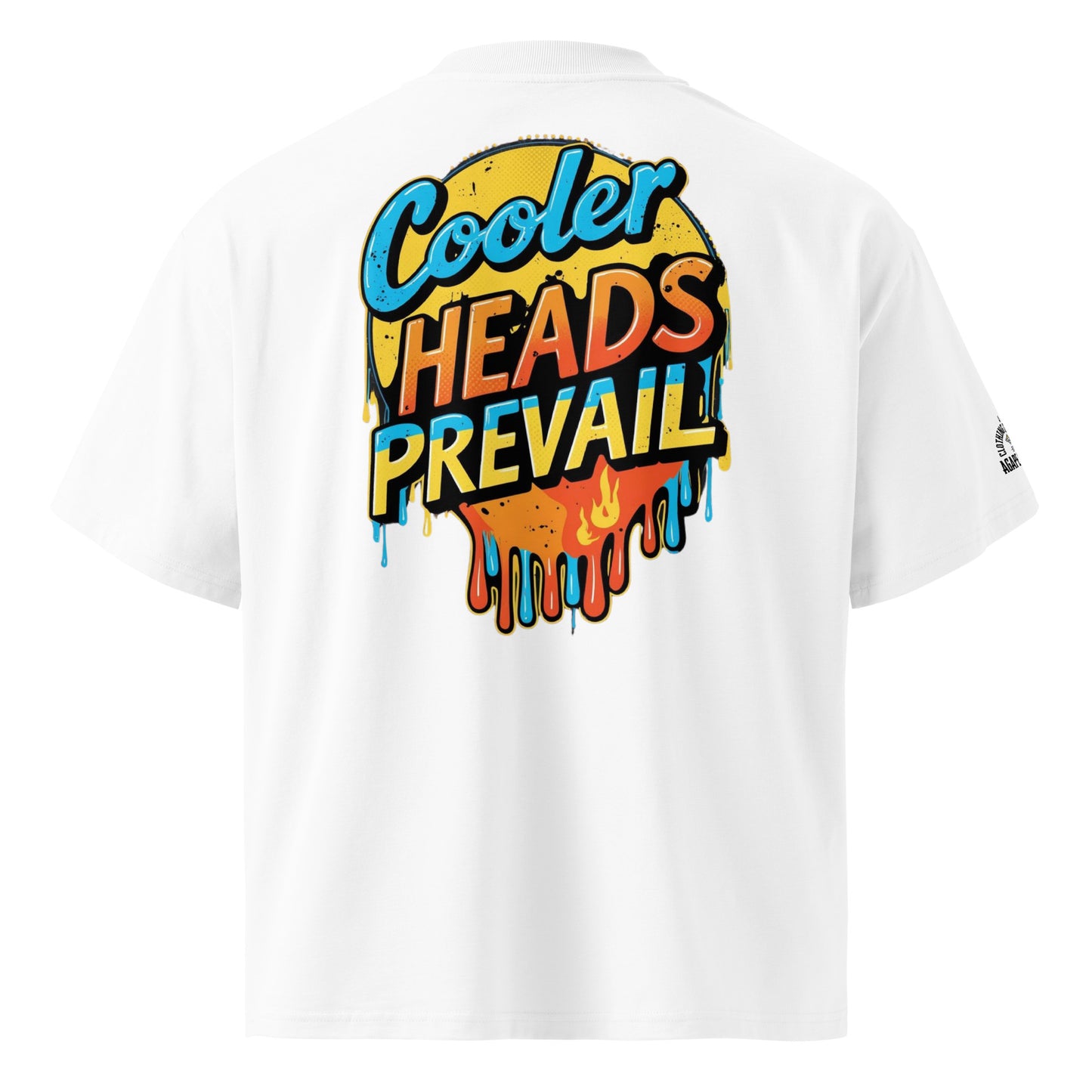 Street-smart slogan tee – Cooler Heads Prevail by Agape Seven
