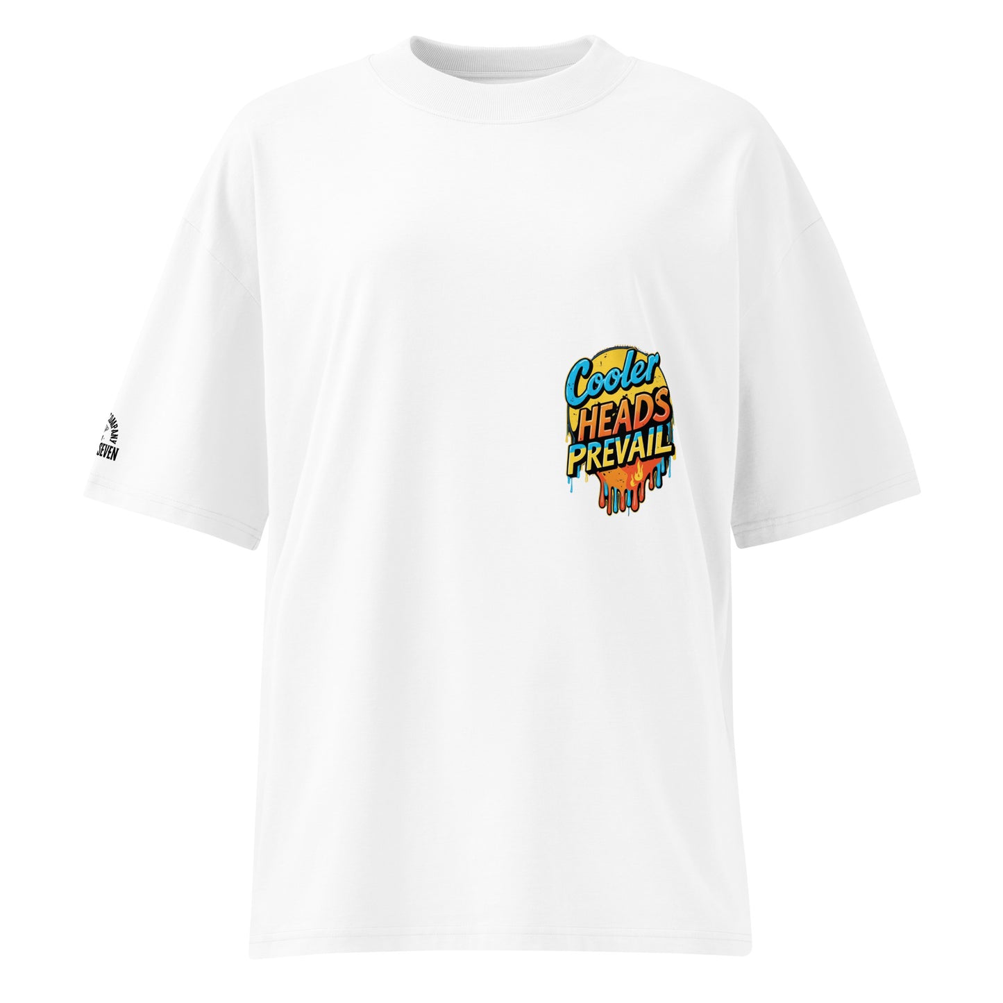 Street-smart slogan tee – Cooler Heads Prevail by Agape Seven