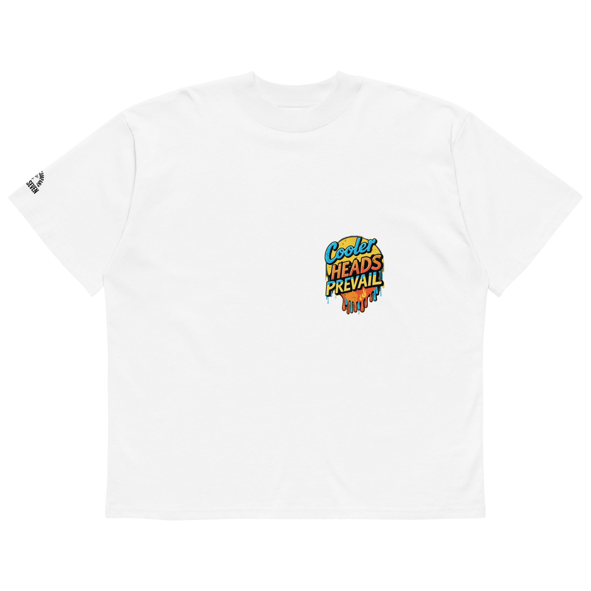 Street-smart slogan tee – Cooler Heads Prevail by Agape Seven