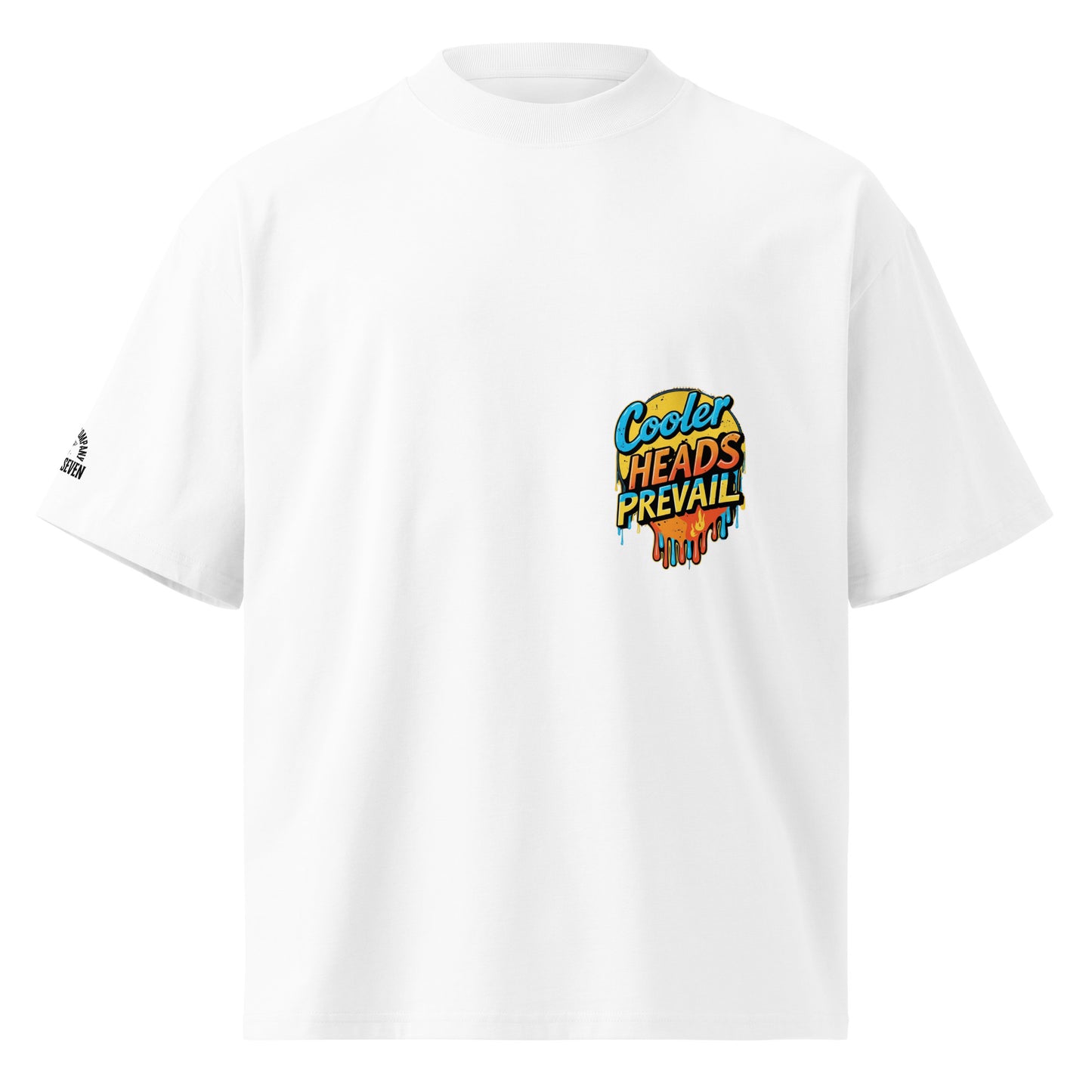 Street-smart slogan tee – Cooler Heads Prevail by Agape Seven