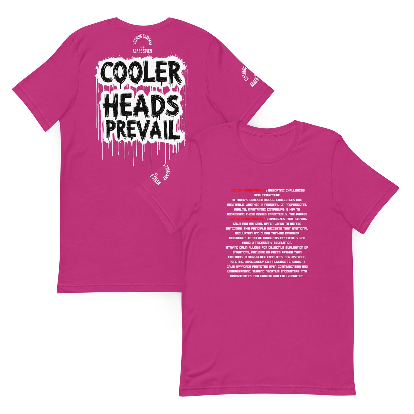 Styled stillness – Agape Seven’s Cooler Heads Prevail tee