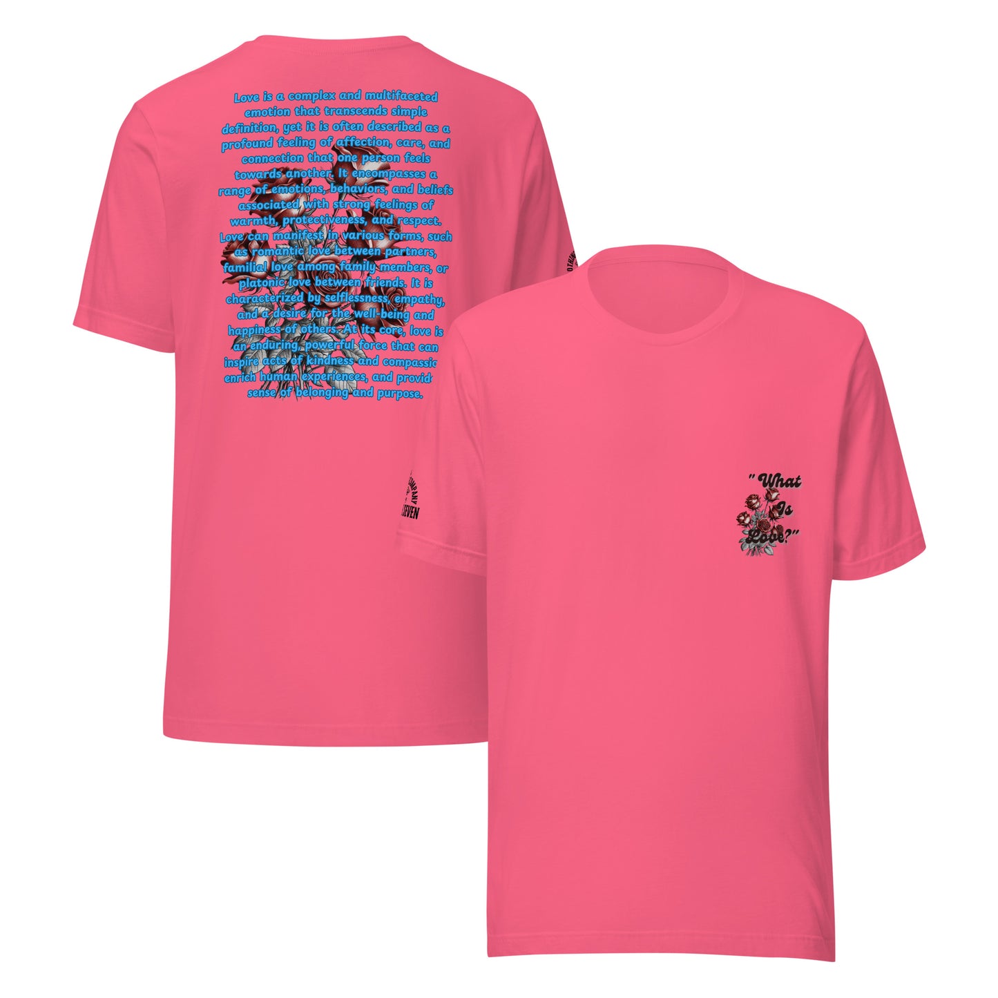 Faith-driven tee – What Is Love by Agape Seven