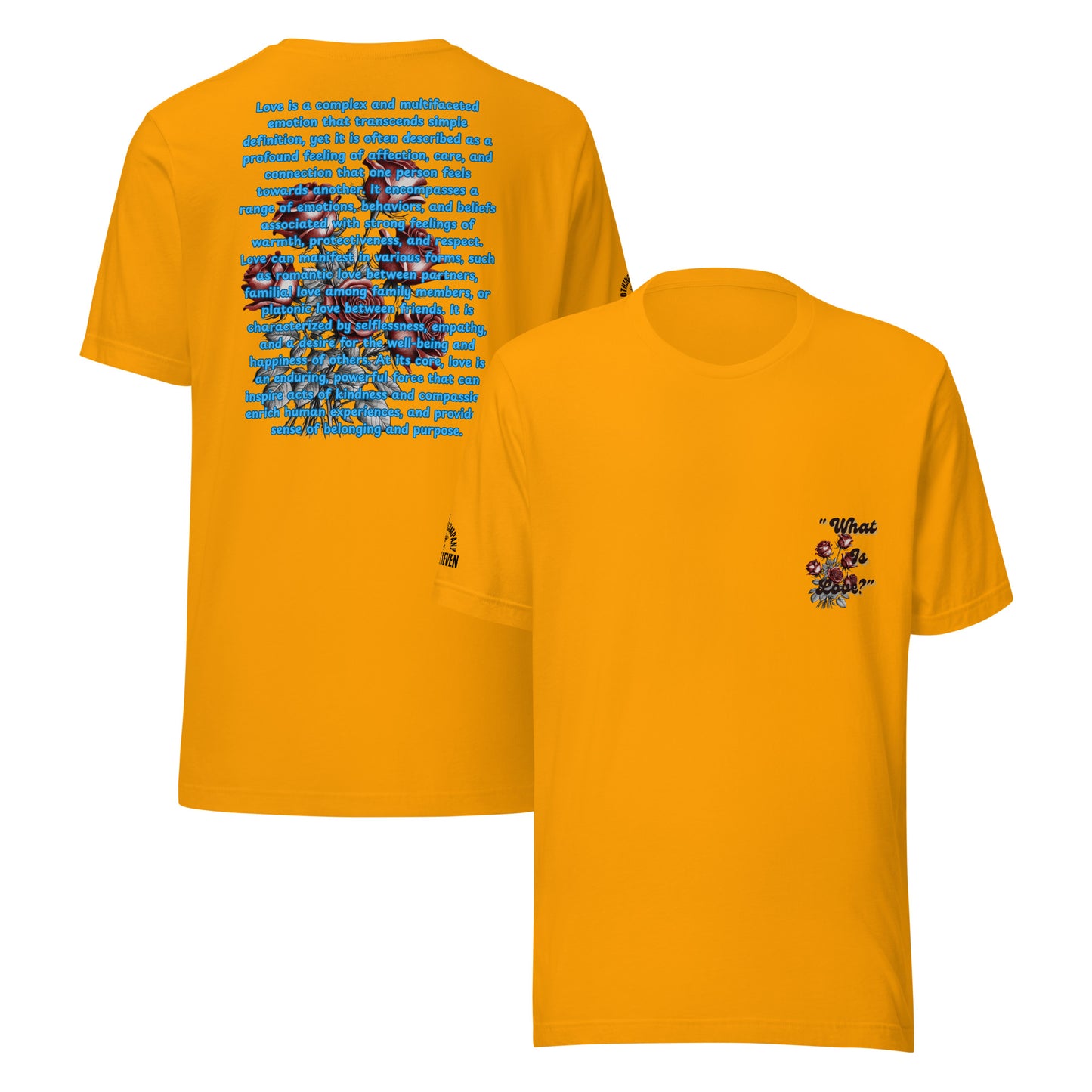 Faith-driven tee – What Is Love by Agape Seven