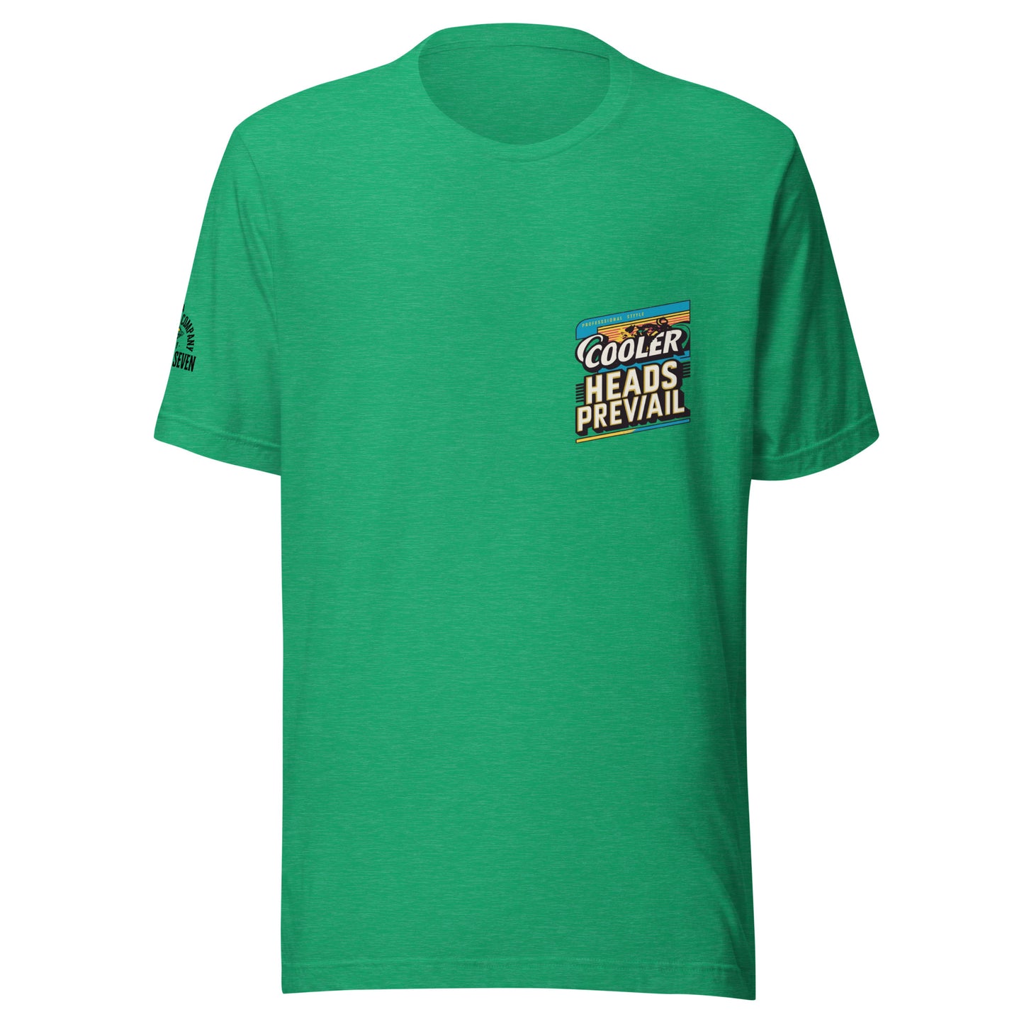 Agape Seven Cooler Heads Prevail tee, minimalist custom design