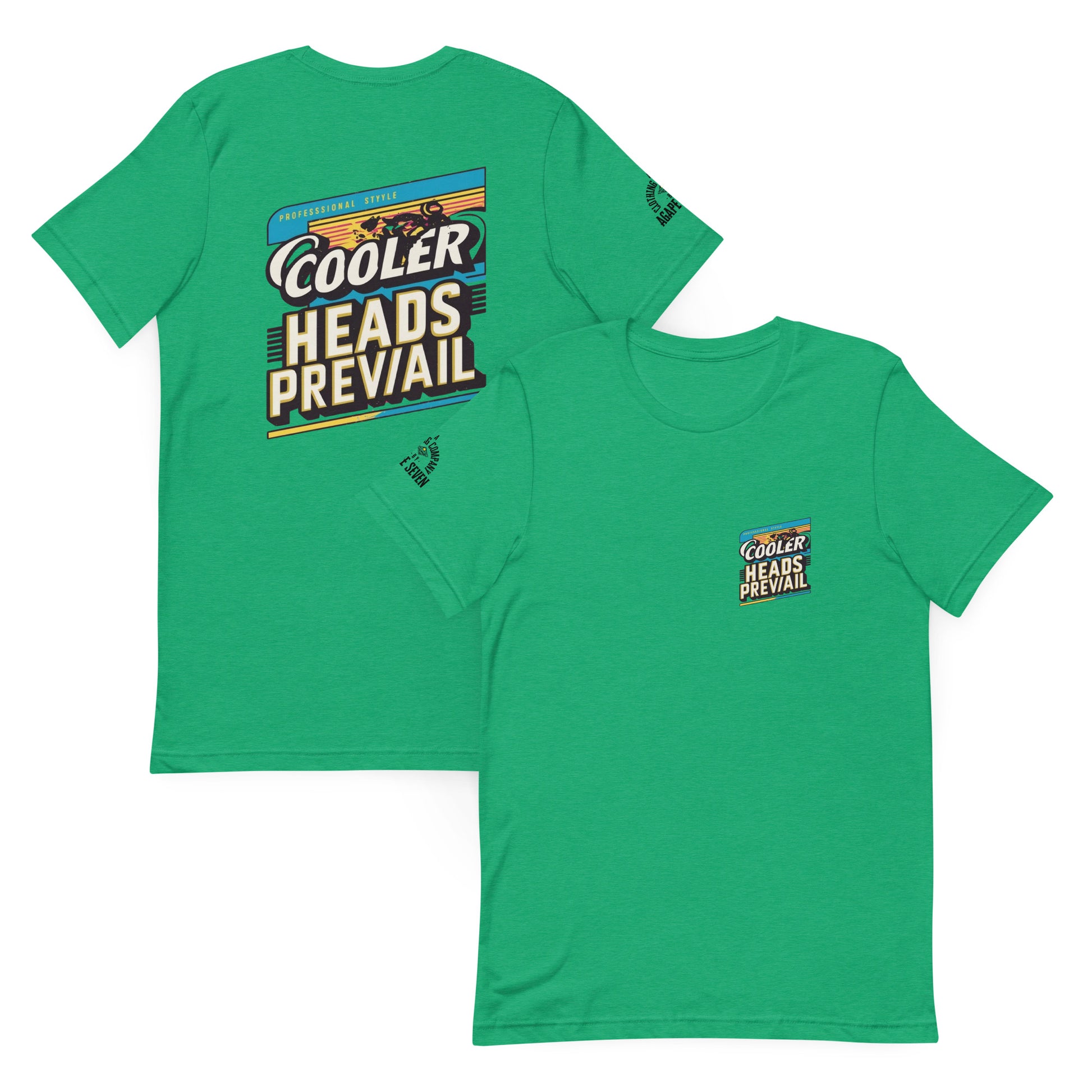 Agape Seven Cooler Heads Prevail tee, minimalist custom design