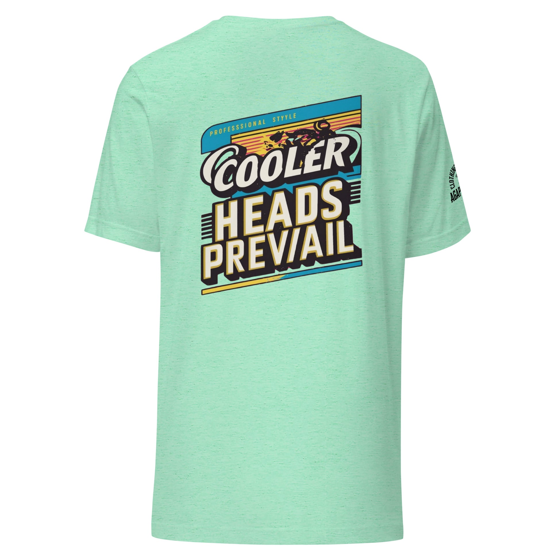 Agape Seven Cooler Heads Prevail tee, minimalist custom design
